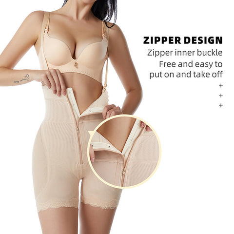 Zipper Front Shapewear Panty