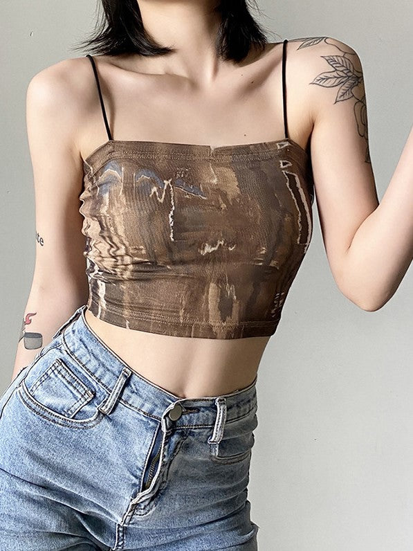 Solid Color Slim Fit Street Fashion Backless Camisole