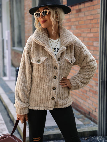 VELVET CHEVRON PUFFER JACKET