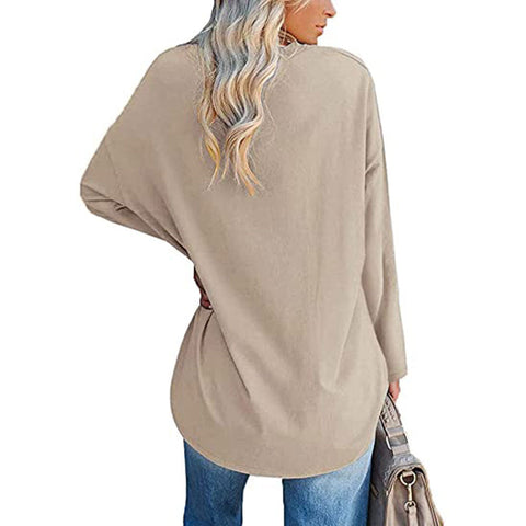 „You Belong With Me“-Dolman-Strickkleid – Taupe 