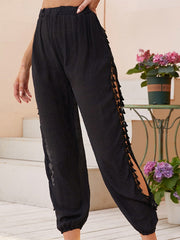 Tassel Detail Split Thigh Cover Up Pants