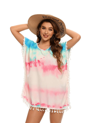 Tie-dye Printing Cover Up Skirt