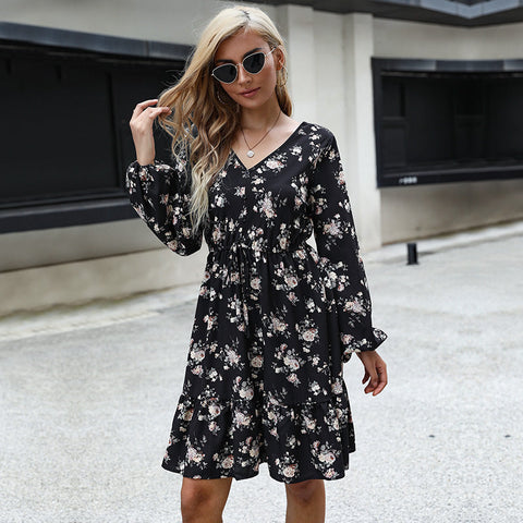 Yolo Floral Drawstring Dress