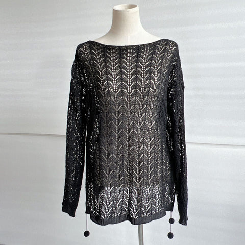 Robe transparente au crochet Temecula - Noir 