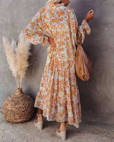 Tricks Boho-Maxikleid mit Schlangenmuster 