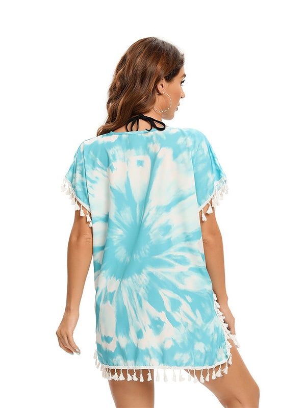 Tie-dye Printing Cover Up Skirt