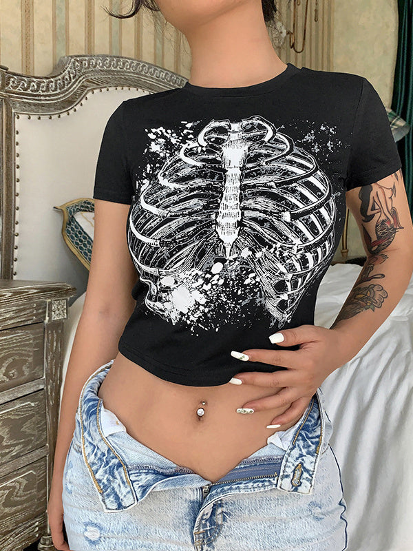 T-Shirt mit Rundhalsausschnitt und Sternum-Print 