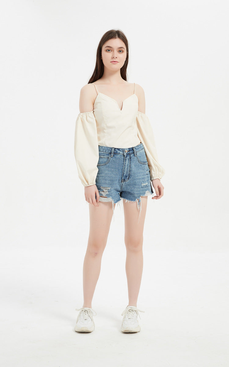 TITANIA KYALITE DENIM-SHORTS 