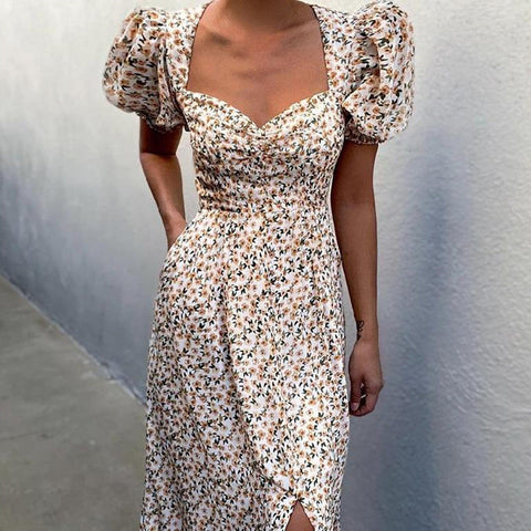 Tuberose Floral Maxi Dress