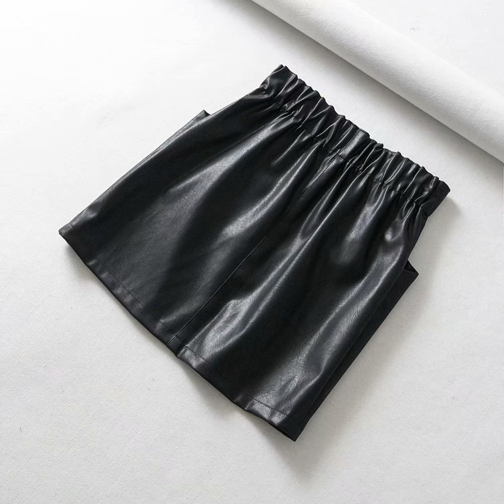 PU Faux leather Mini Skirt
