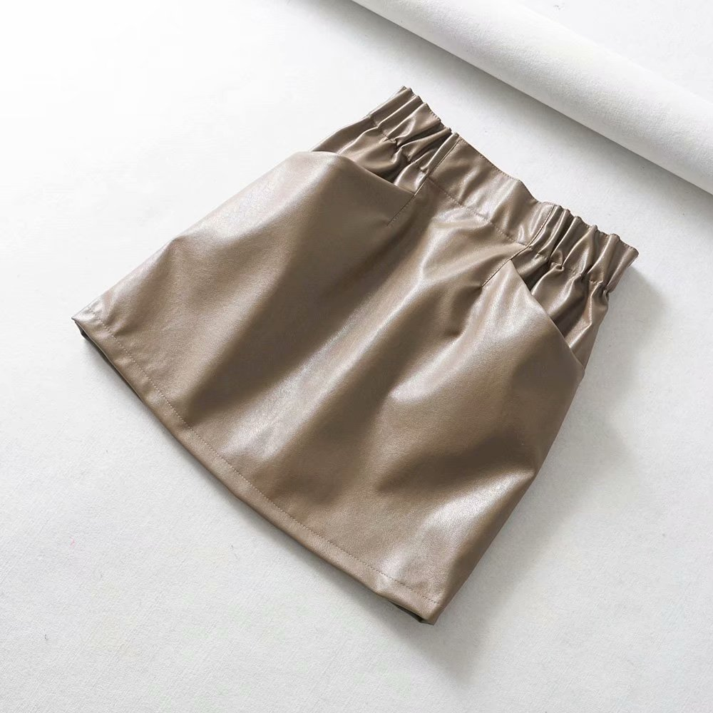 PU Faux leather Mini Skirt