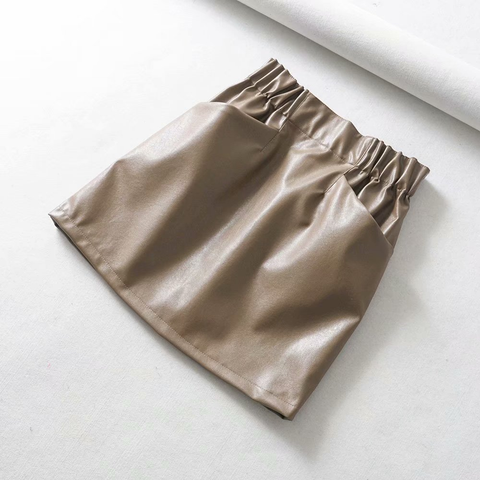 PU Faux leather Mini Skirt