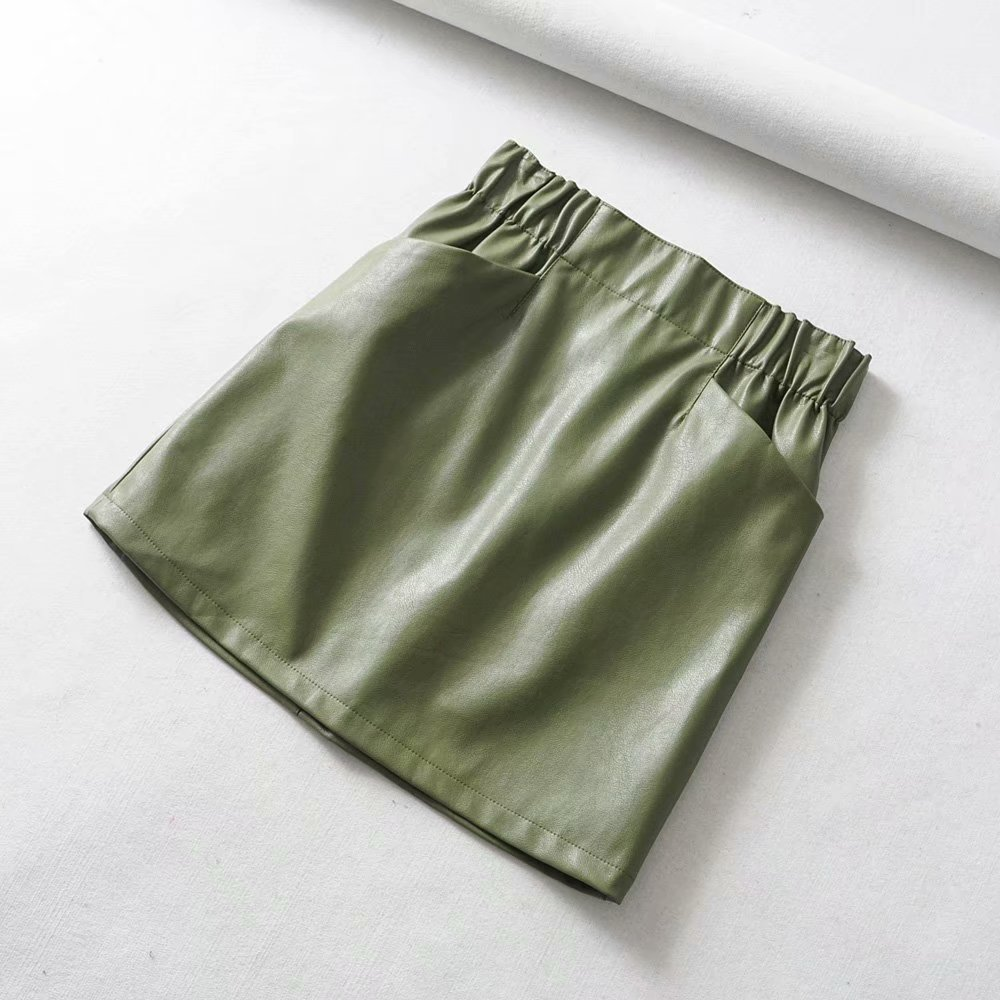 PU Faux leather Mini Skirt