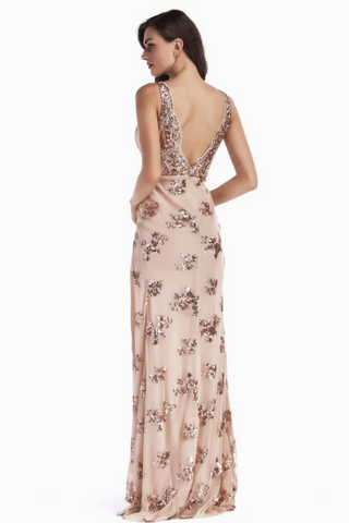 Backless Maxi Sequin Dress