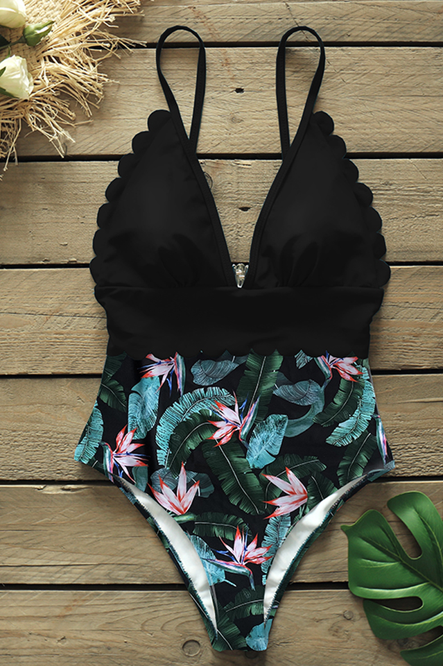 Floral Push Up Bathing Suit