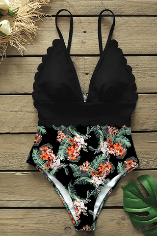 Floral Push Up Bathing Suit