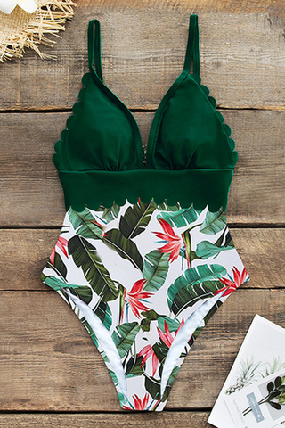 Floral Push Up Bathing Suit