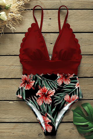 Floral Push Up Bathing Suit