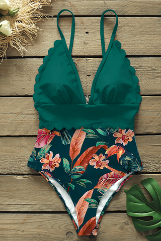 Floral Push Up Bathing Suit