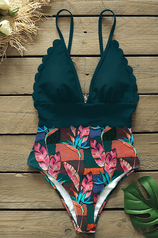 Floral Push Up Bathing Suit