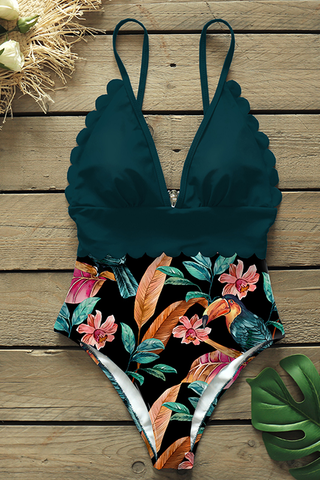 Floral Push Up Bathing Suit