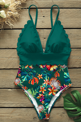 Floral Push Up Bathing Suit