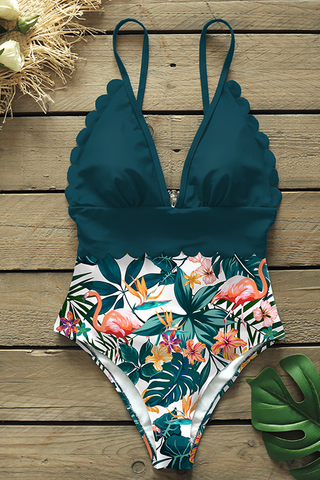 Floral Push Up Bathing Suit