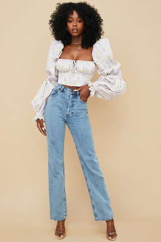 Floral Cropped Corset Top