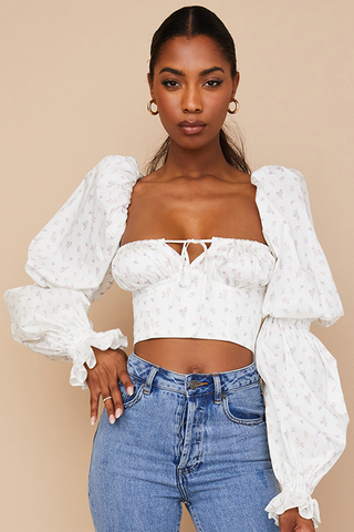 Floral Cropped Corset Top