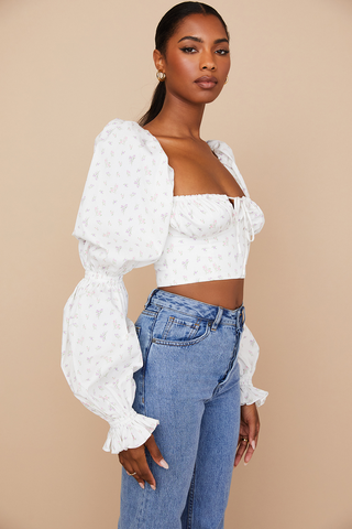 Floral Cropped Corset Top