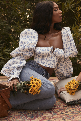 Floral Cropped Corset Top