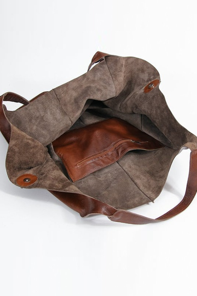 Large Leather Shopping Bag