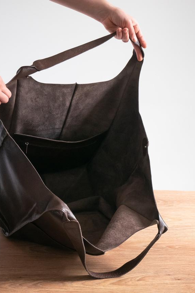 Large Leather Shopping Bag