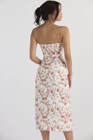 Robe d'été mi-longue fleurie