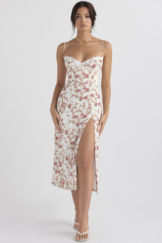 Robe d'été mi-longue fleurie