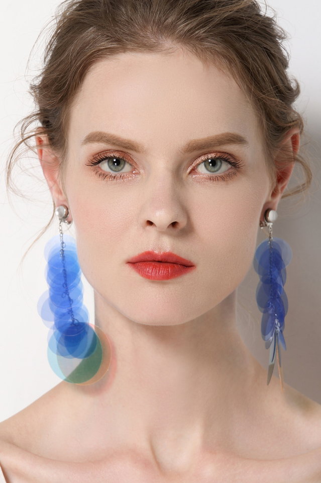 Jelly Color Sequin Earrings