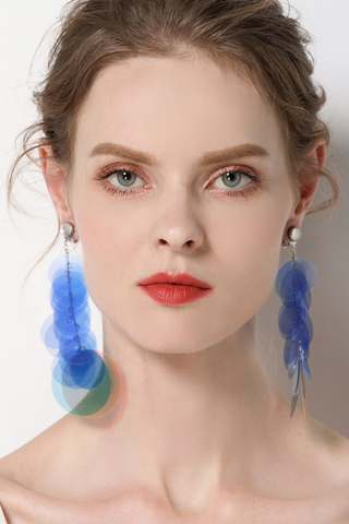 Jelly Color Sequin Earrings