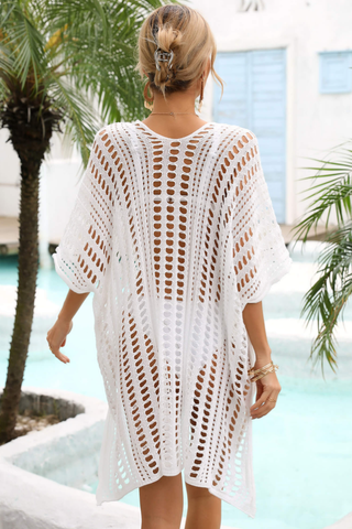 Side Slit Dolman Sleeve Cover-Up