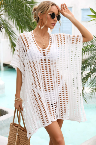 Side Slit Dolman Sleeve Cover-Up