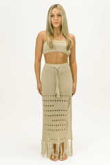 Hazel Crochet Top + Skirt Set