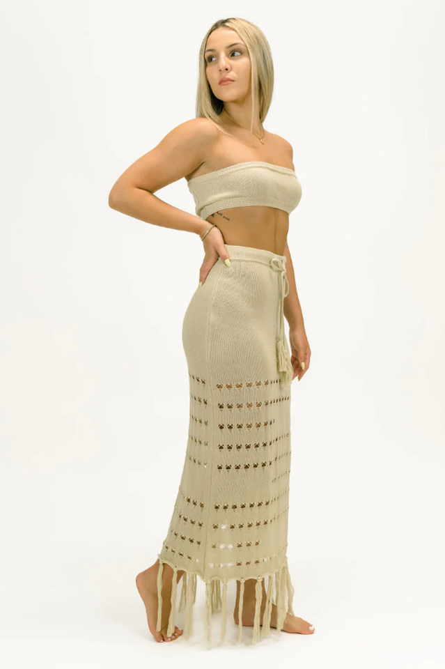 Hazel Crochet Top + Skirt Set