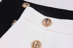 Lesia Mini Skirt with Gold Buttons