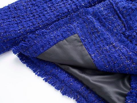 Ellia Tweed Royal Blue Blazer