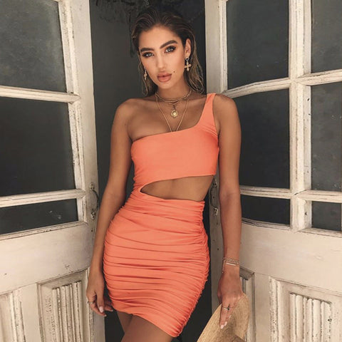 Micaela One Shoulder Bodycon Cut Out Dress