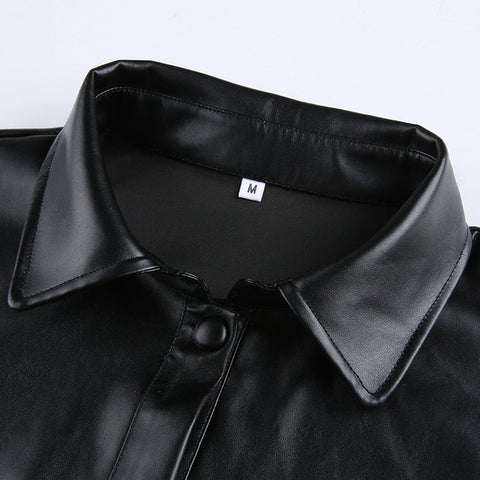 Ash Cropped Vegan Leather Jacket