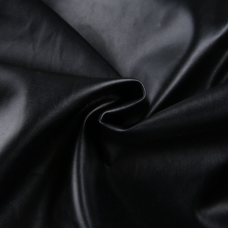 Ash Cropped Vegan Leather Jacket