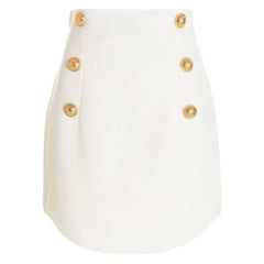 Lesia Mini Skirt with Gold Buttons
