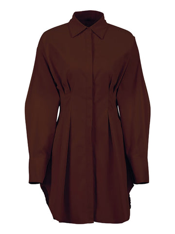 Elletra Pleated Shirt Dress