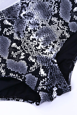 Ensemble bikini deux pièces taille haute à imprimé serpent