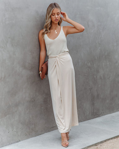 Swanville Twist Front Knit Maxi Skirt